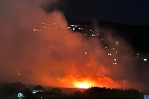 El espectculo piromusical de Dnia desata un incendio junto a Torrecremada 