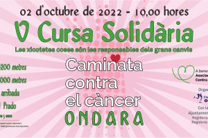 Ajuntament, AECC i Club dAtletisme Ondara organitzen una cinquena edici de la Cursa Solidria pel 2 doctubre