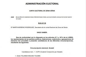 Publicadas las candidaturas para las elecciones municipales y autonmicas 