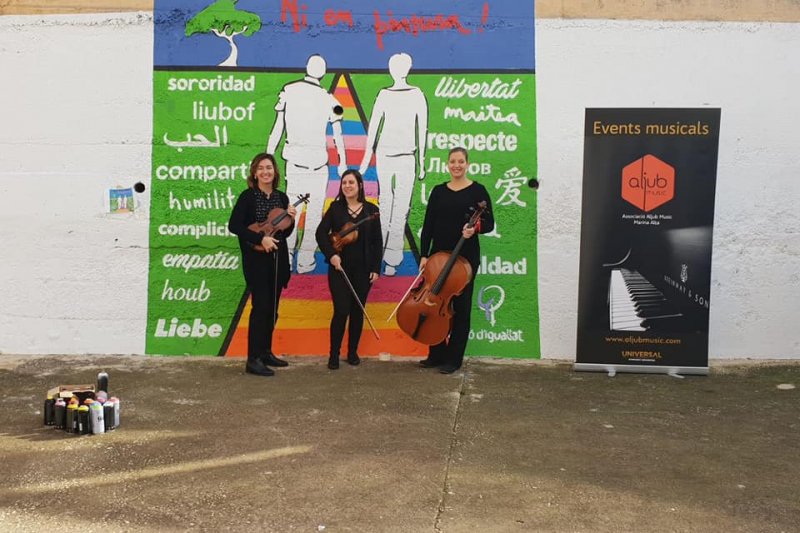 Mural, manifest i concert contra la violncia de gnere a Ondara