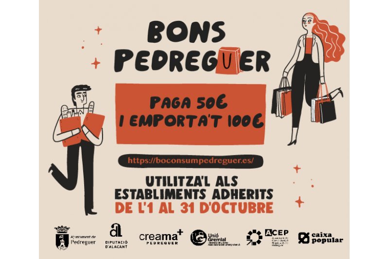 Los Bonos Consumo de Pedreguer estimanun impacto econmico sobre el comercio local de ms de 117.000 euros