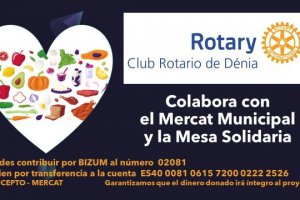 El Club Rotario de Dnia dona 600 euros para compras en el Mercat