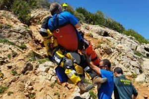 Rescate de un excursionista en la Cova Tall