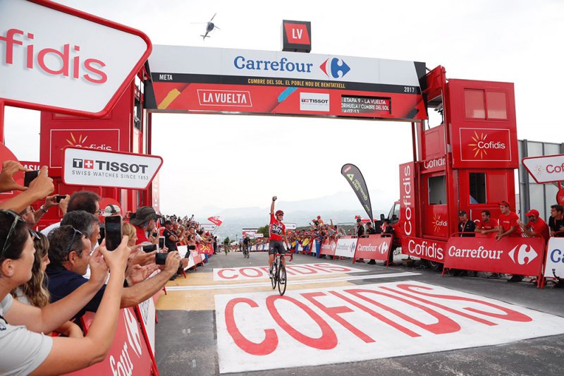 Ciclismo: Froome se impone en la novena etapa con final en el alto del Puig Llorena