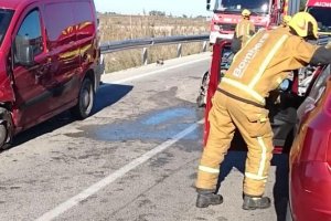 Accidente mltiple de trfico en la carretera de Pego a El Verger