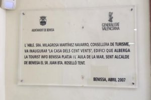 El govern de Benissa retirar una placa amb el nom de Milagrosa Martnez