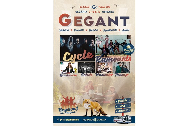 El gegant a Segria presenta com a novetat un concert per a xiquets i una ludoteca de pedagogs
