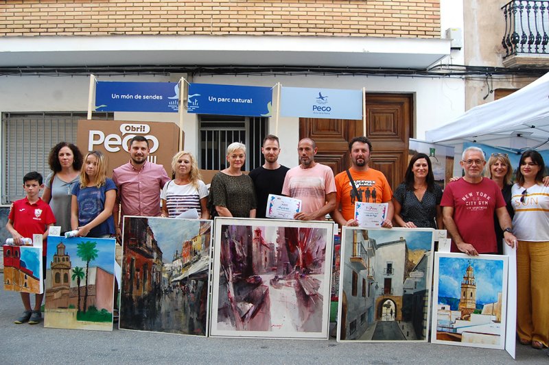 David Escarabajal simposa en el Concurs de Pintura Rpida de la Fira de Comer de Sant Miquel a Pego