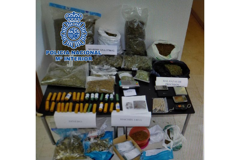 La Polica Nacional detiene a cuatro personas que utilizaba una asociacin para traficar con marihuana