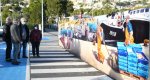 Goikoetxea recrea la esencia marinera en el mural que da la bienvenida al barrio de Duanes de Xbia