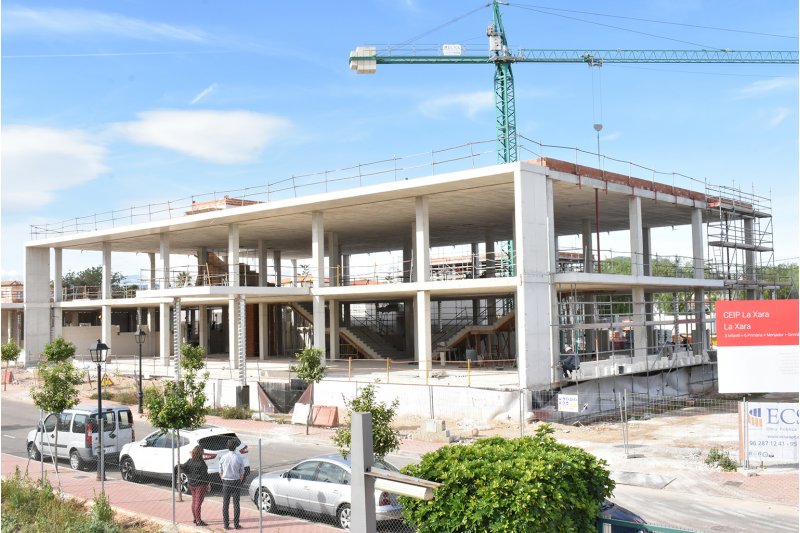 El nuevo colegio de La Xara ya est en pie: los trabajos se centran ahora en las fachadas y la cubierta
