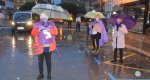 La cadena de mujeres de Matria se realiz pese a la lluvia
