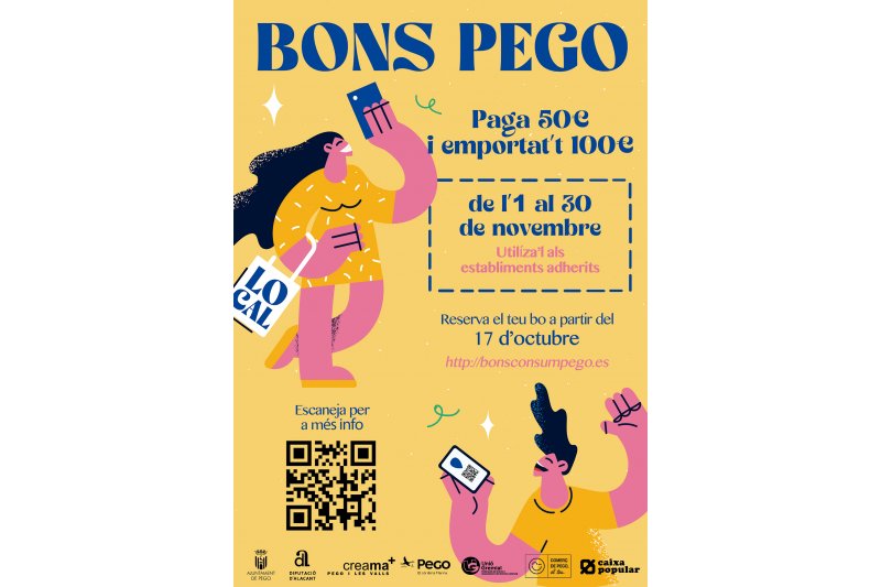 La tramitacin de la campaa de Bonos Consum en Pego para gastar en noviembre llega a la recta final