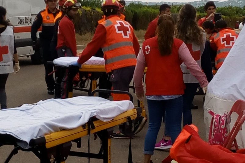 Cruz Roja y Proteccin Civil Xbia miden su capacidad de respuesta ante grandes emergencias