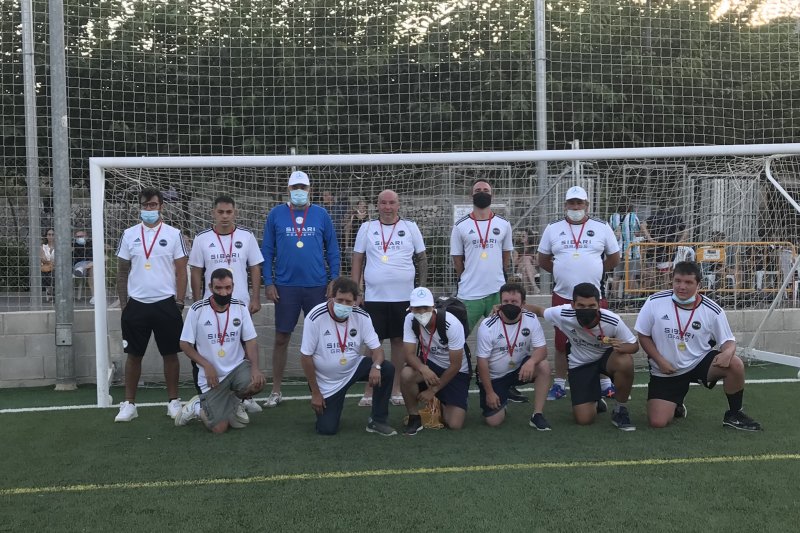 Valencia CF y SIBARI CF,  vencedores de los grupo A y B del Torneo EDI Costa Blanca de Ftbol Adaptado 