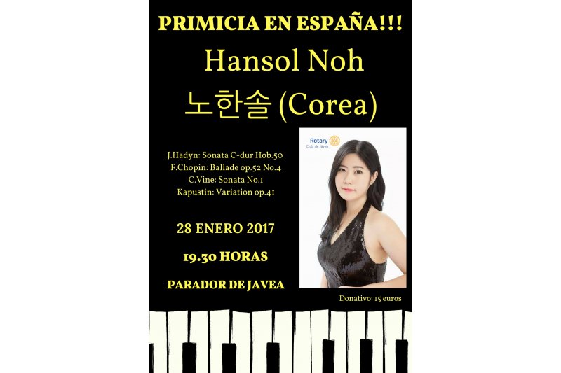 Concierto de piano de la coreana Hansol Noh en Xbia