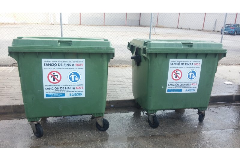 SINMA retolar ms de quaranta contenidors de residus aeris orgnics a Ondara