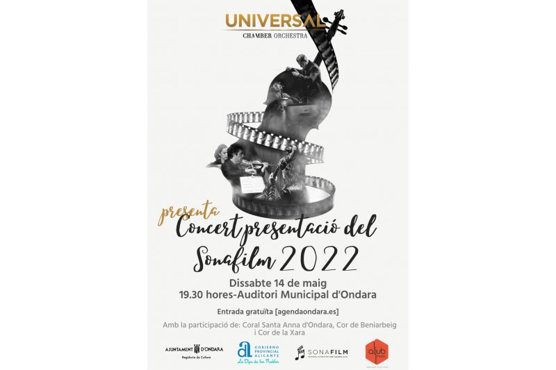 Un concierto de la Universal Chambers Orchestra le calentar motores al Sonafilm 2022 en el auditorio de Ondara