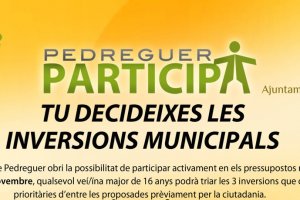 El Pressupost Participatiu de Pedreguer  entra en la fase de votaci de projectes