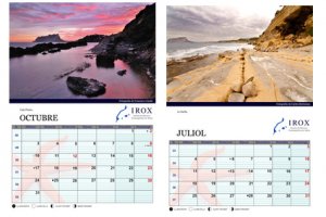 El calendario del IROX recrea la belleza del litoral de Benissa y Poble Nou de Benitachell