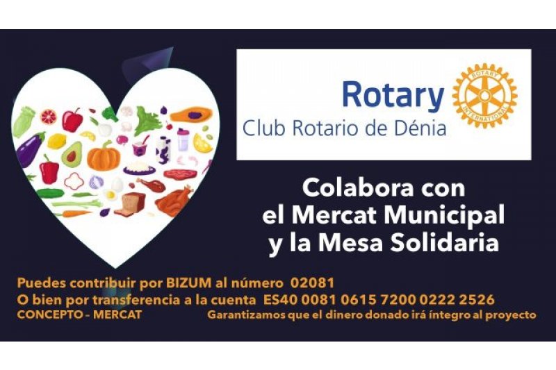 El Club Rotario de Dnia dona 600 euros para compras en el Mercat
