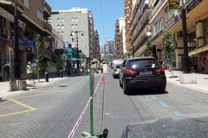 Calp: Obras en la Avenida Gabriel Miro en plena temporada turstica
