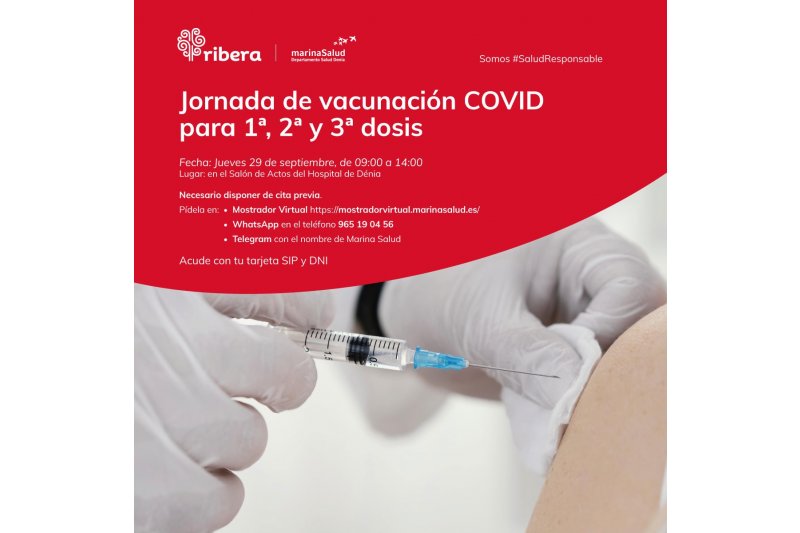 Jornada de vacunacin contra la Covid en el Hospital de Dnia