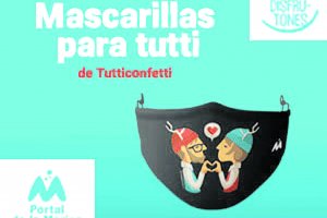 Portal de la Marina regala mascarillas diseadas por la artista dianense Tutticonfetti